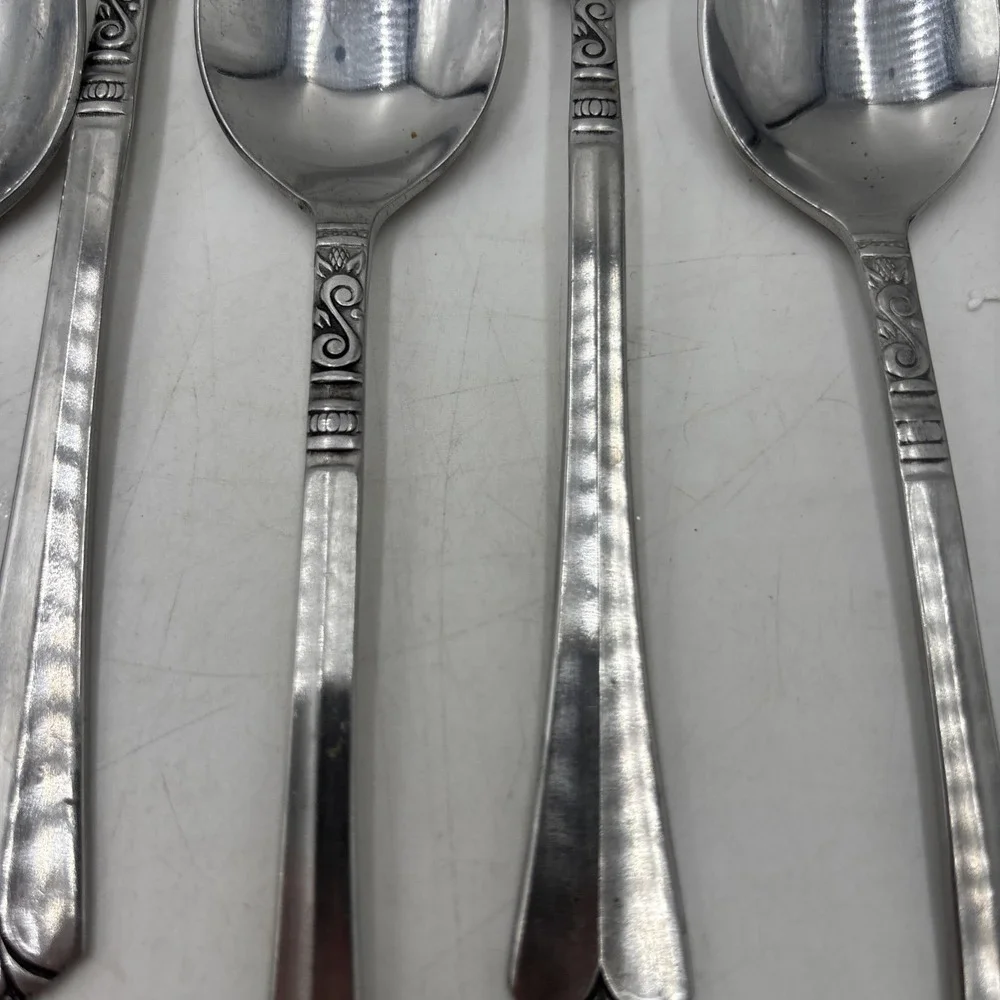 Lot of 6 Teaspoons Spoons Orleans Silver ORL31 Stainless